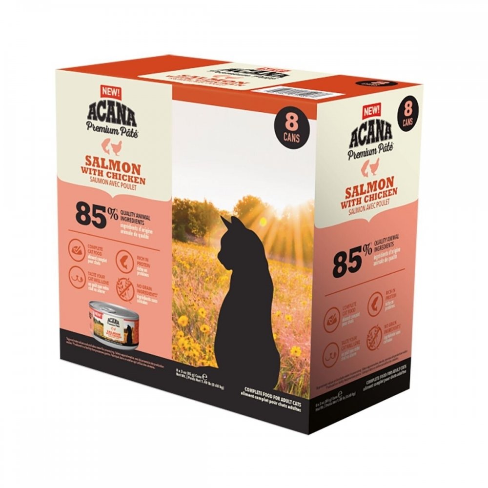 Läs mer om Acana Cat Adult Premium Paté Salmon & Chicken 8x85 g
