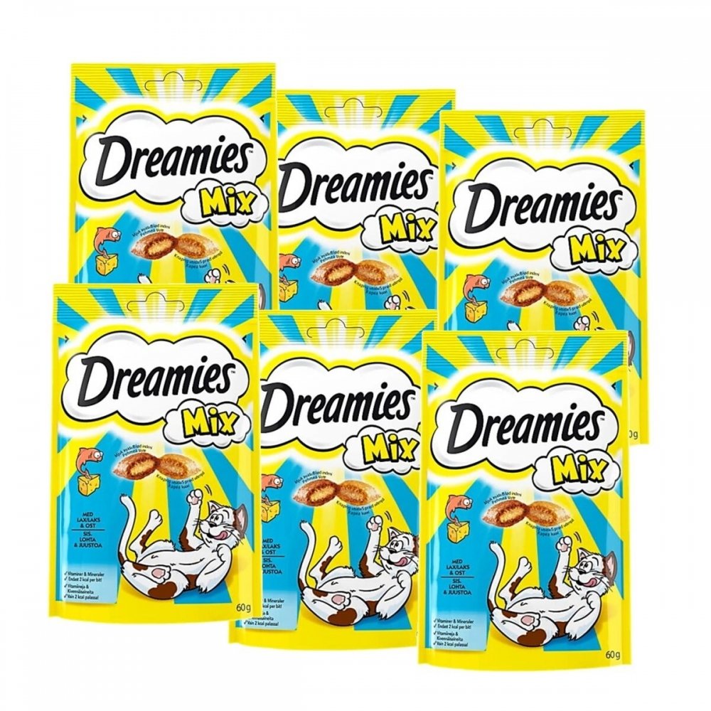 Dreamies Mix Lax & Ost 6×60 g