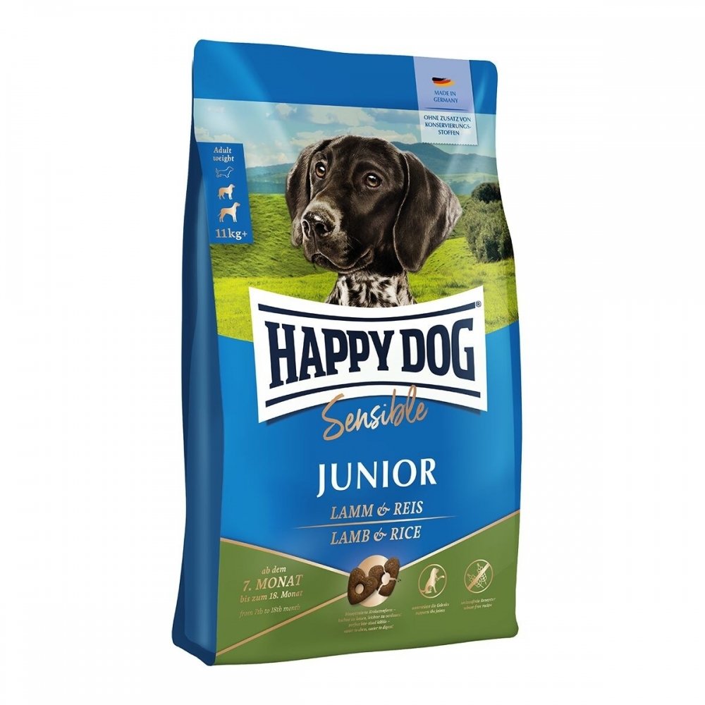 Läs mer om Happy Dog Sensible Junior Lamb & Rice 10 kg