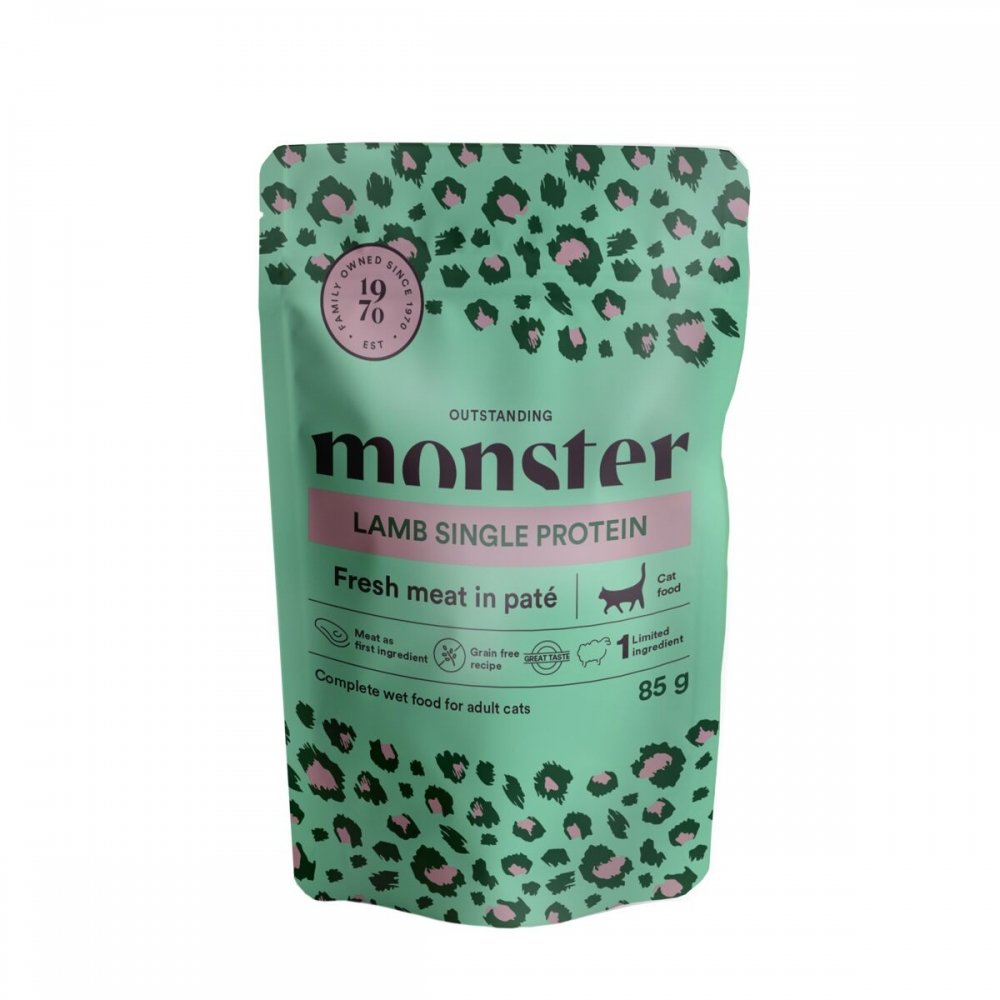 Monster Cat Adult Single Protein Lamb 8×85 g