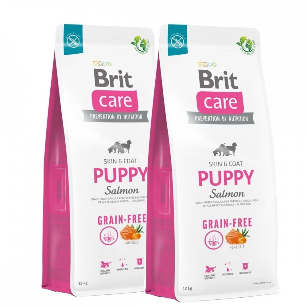 Läs mer om Brit Care Puppy Grain Free Salmon 2x12 kg