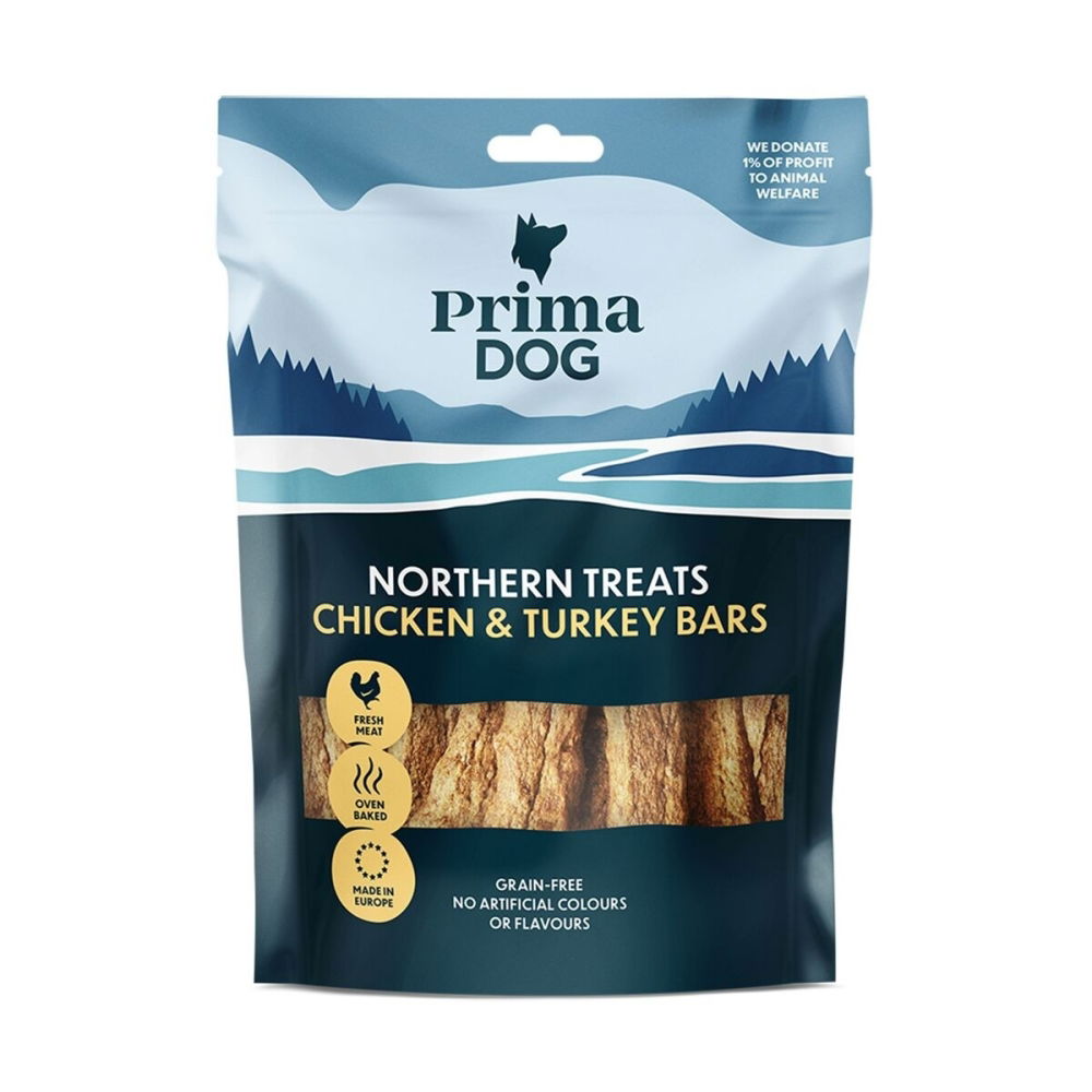 PrimaDog Northern Bars Hundtugg Kyckling & Kalkon 150 g