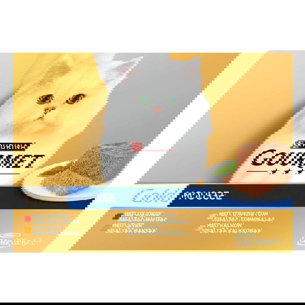 Gourmet Gold Mousse Kött & Fisk 24x85 g