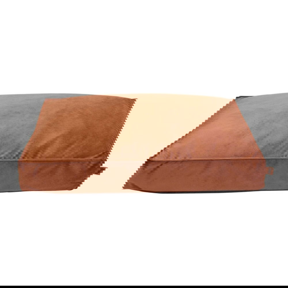 Basic WellB Velvet Ortopedisk Hundmadrass Roströd (90 x 60 cm)