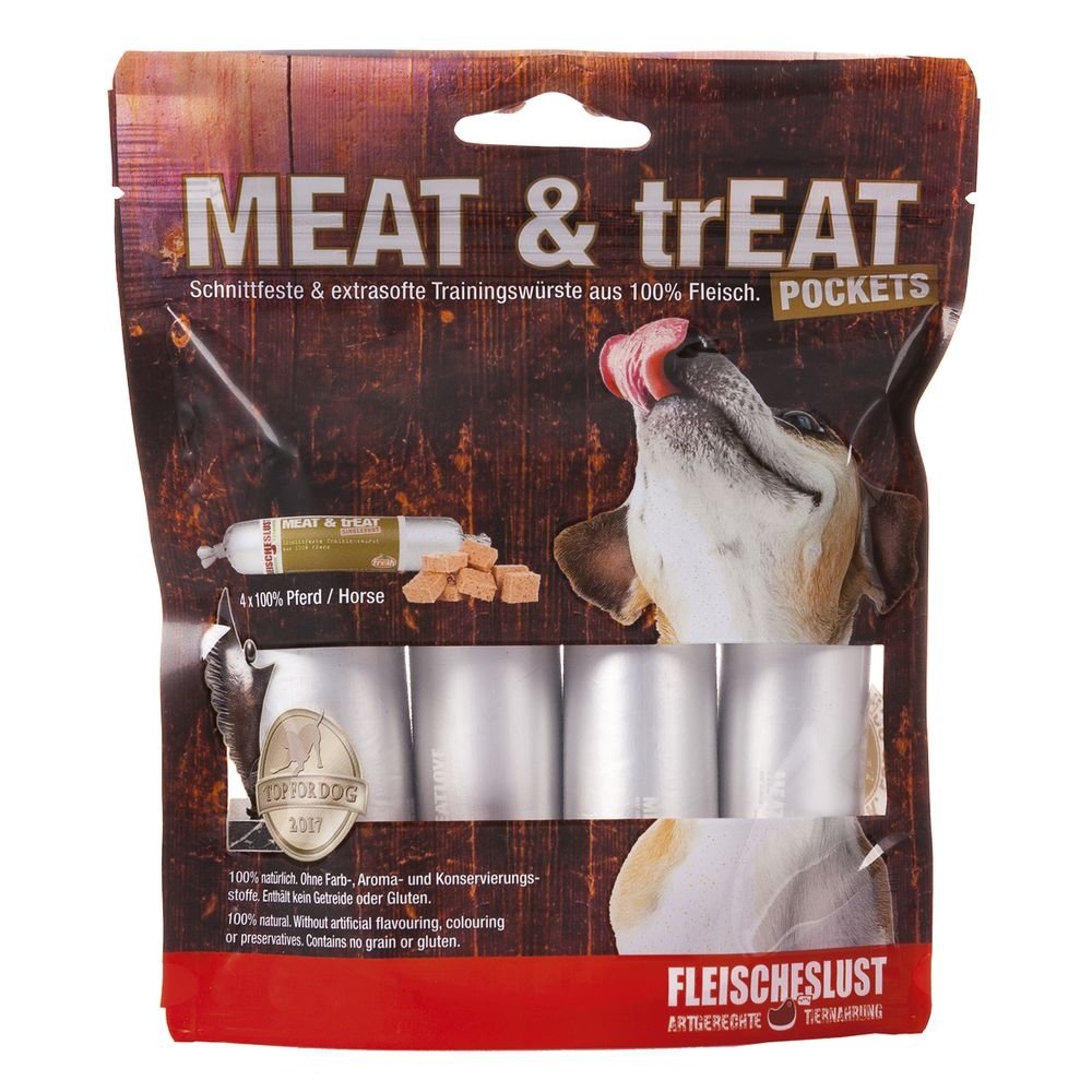 MeatLove MEAT & trEAT-Pockets Horse 4×40 g