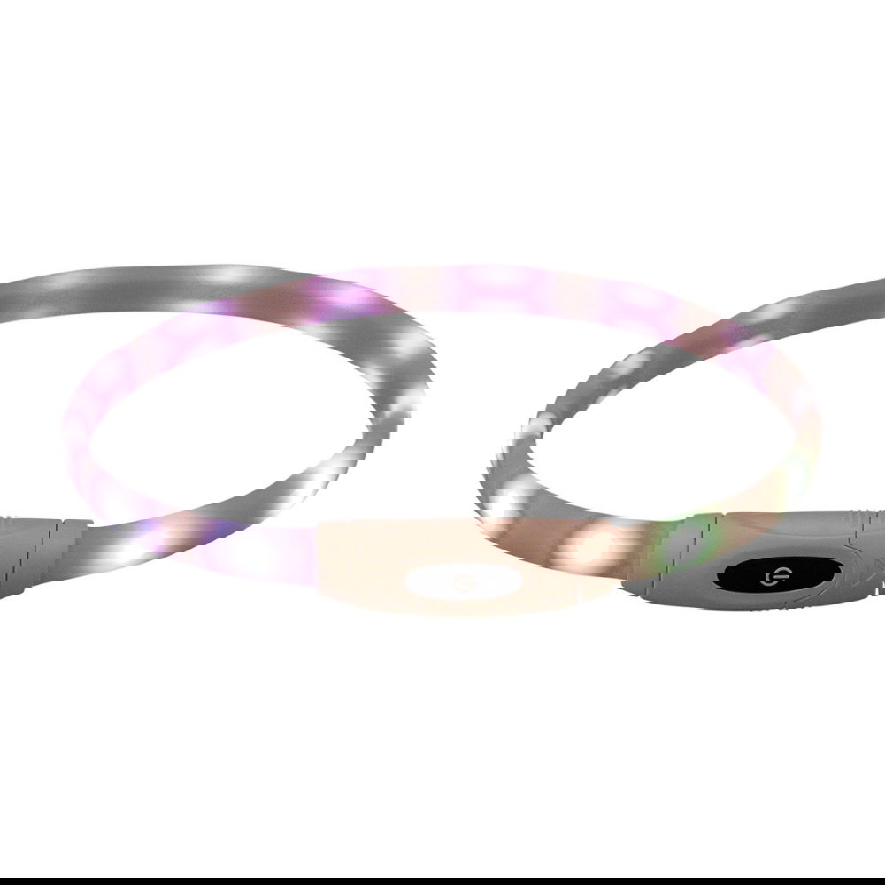 Alternativ bild 1 för Trixie LED-halsband Vit 65 cm