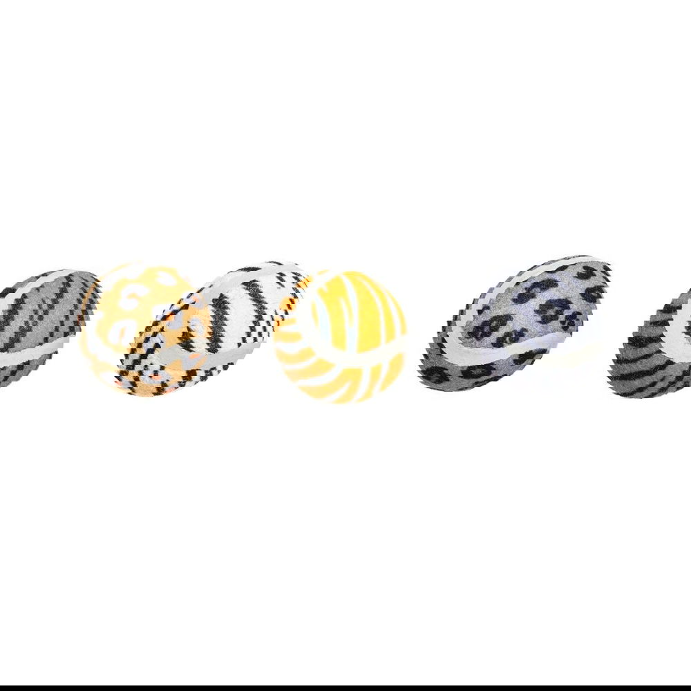 Beeztees Jungle Cat Tennisbollar Djurmönster 3-pack