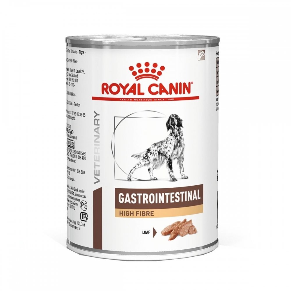 Läs mer om Royal Canin Veterinary Diets Dog Gastro High Fibre Loaf 12x410g