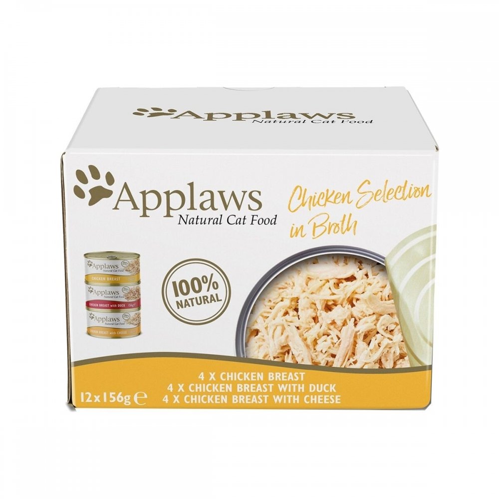 Läs mer om Applaws Selection in Broth Multipack Chicken 12x156 g