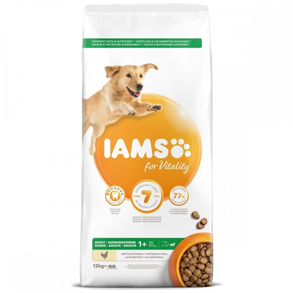 Läs mer om Iams for Vitality Dog Adult Large Breed Chicken 12 kg