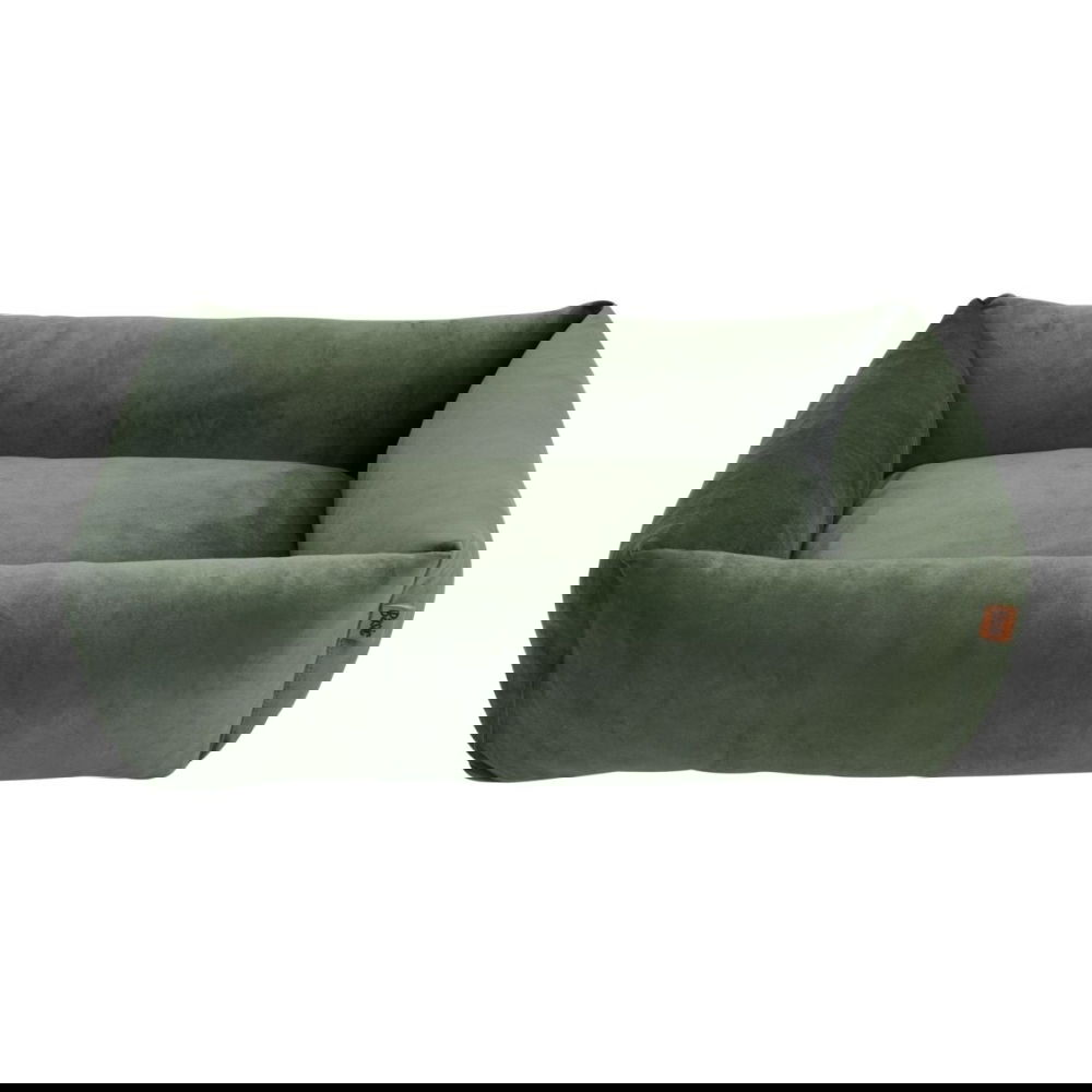 Basic WellB Velvet Ortopedisk Hundbädd/Kattbädd Grön (80 x 60 cm)