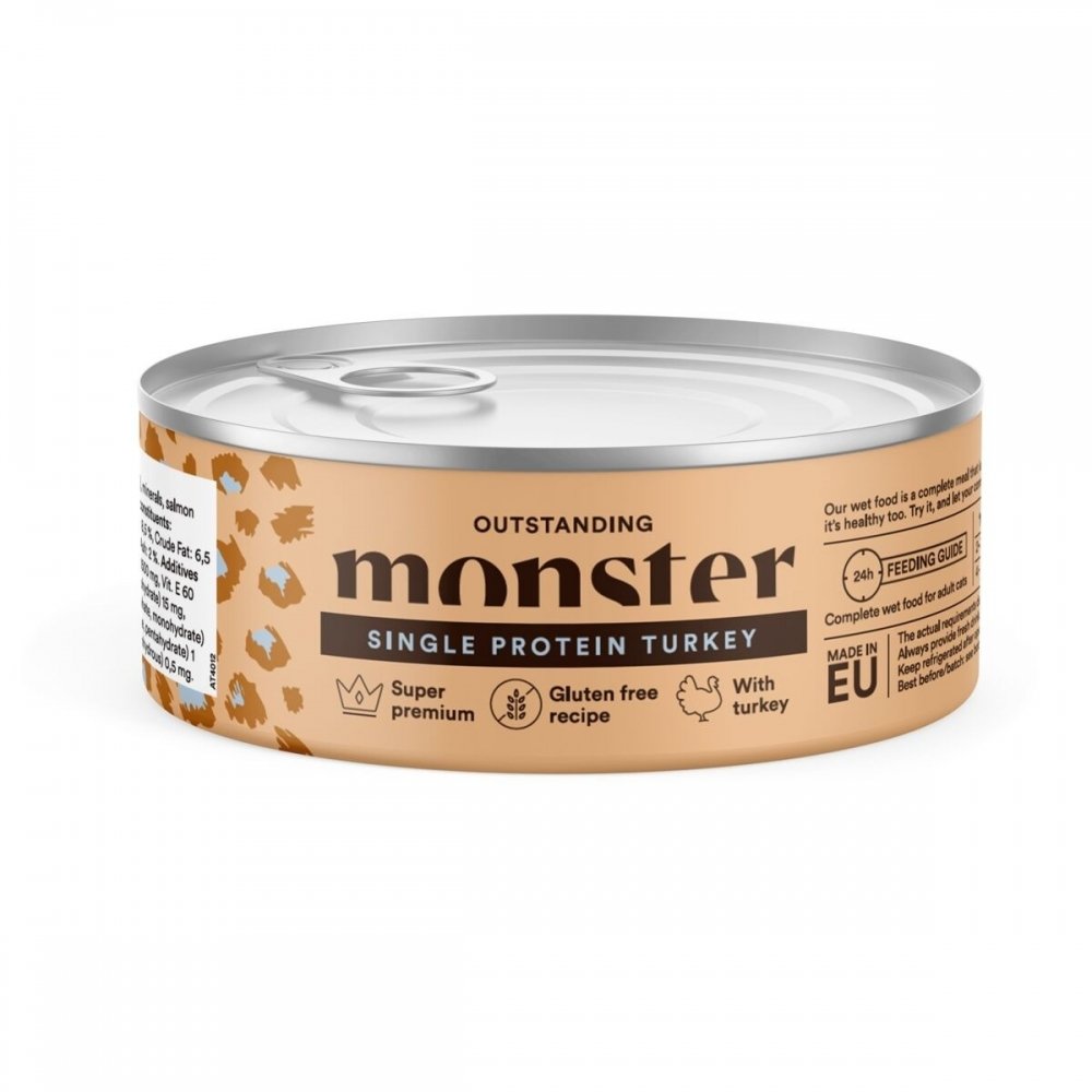 Läs mer om Monster Cat Adult Single Protein Turkey 100 g