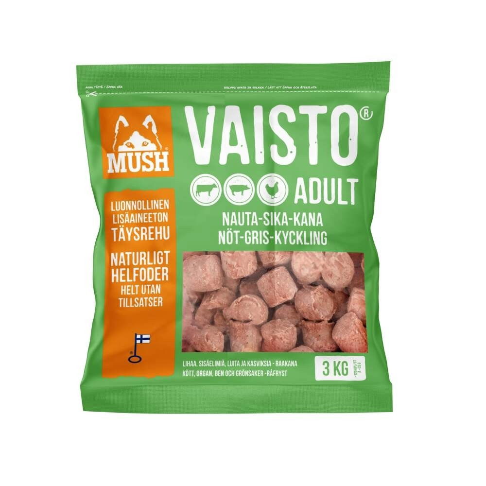 Mush Vaisto Nöt-Gris-Kyckling (3 kg)