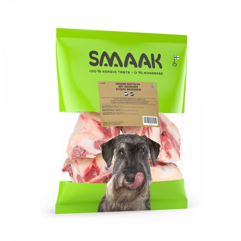 SMAAK Raw Broskben av Nöt 1 kg