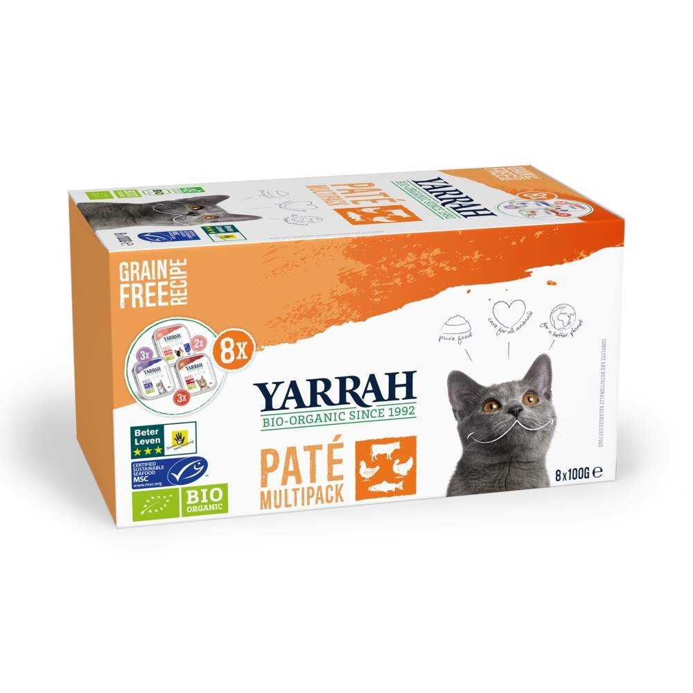 Läs mer om Yarrah Organic Cat MultiPack Paté Grain Free 8 x 100 g