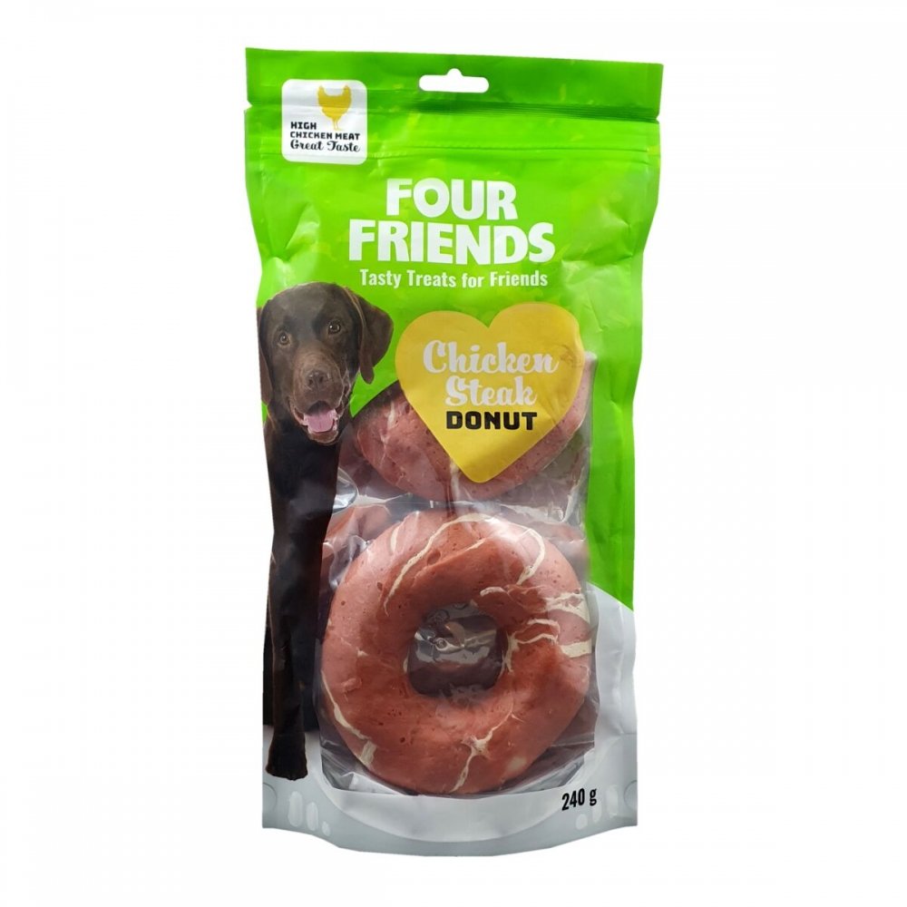 FourFriends Dog Chicken Steak Donut 2-pack