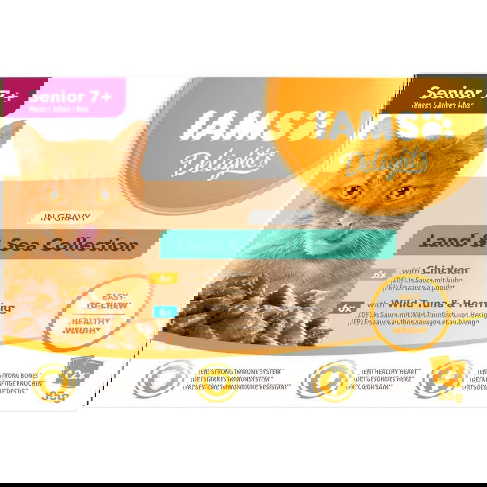 Iams Delights Senior Gravy Multipack
