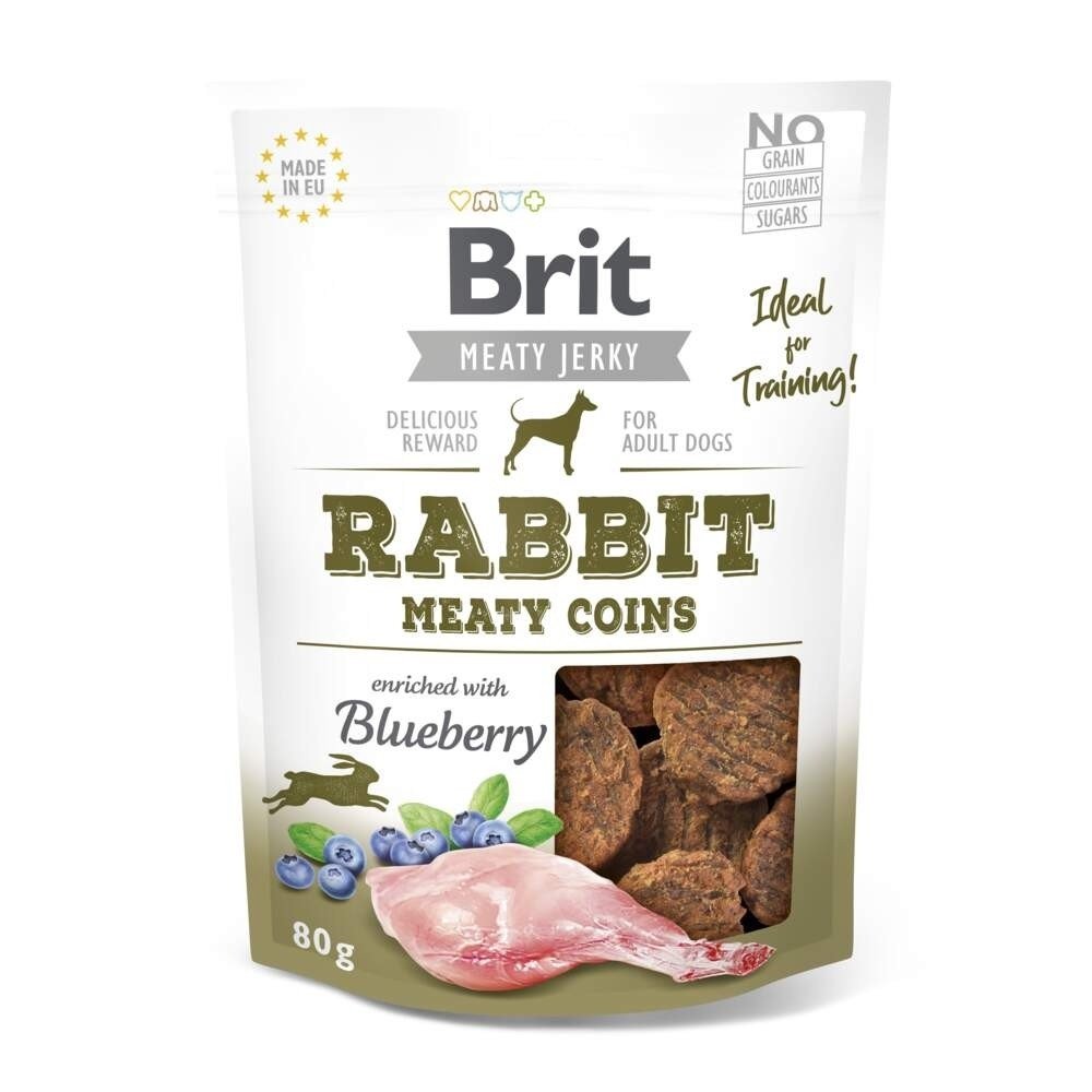 Läs mer om Brit Care Meaty Jerky Coins Rabbit 80 g