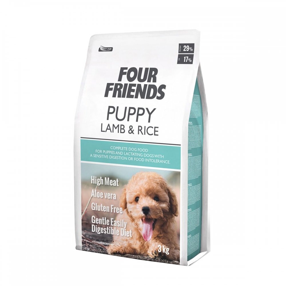 Läs mer om Four Friends Puppy Lamb & Rice (3 kg)