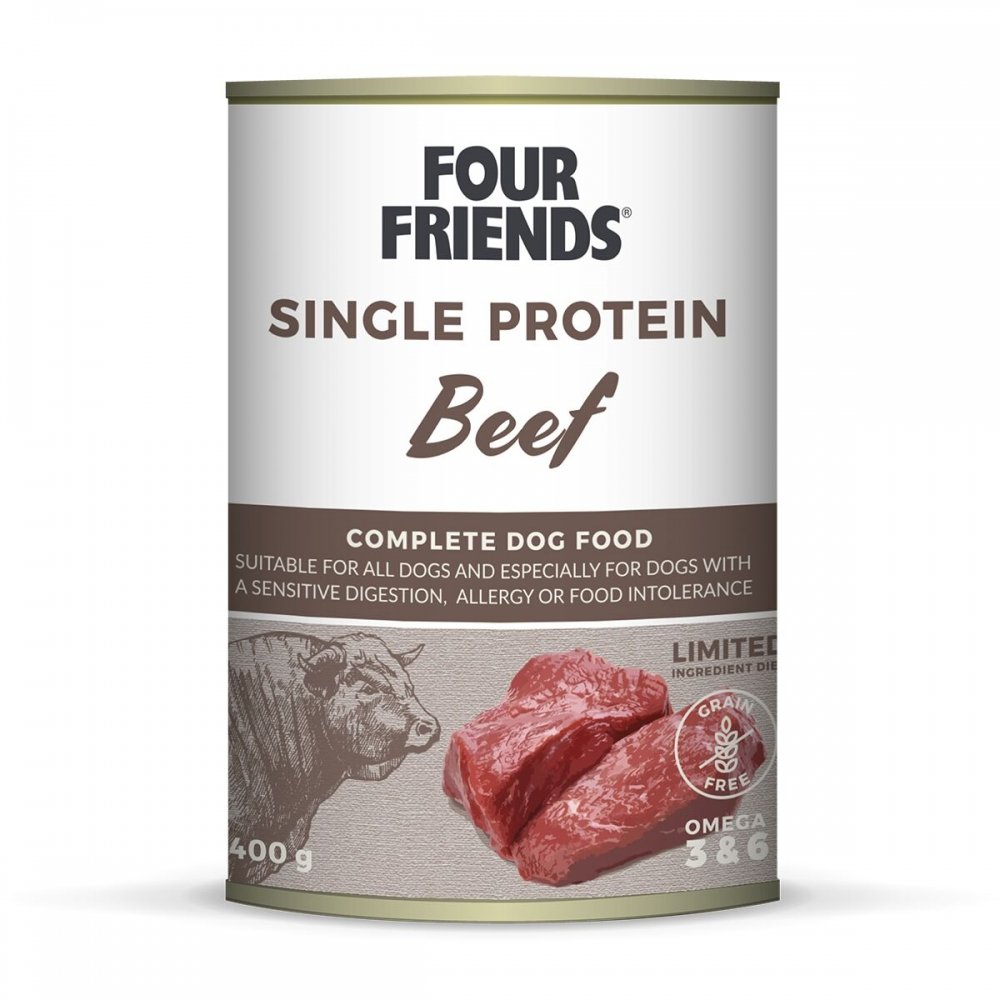 Läs mer om Four Friends Dog Single Protein Beef 400 g