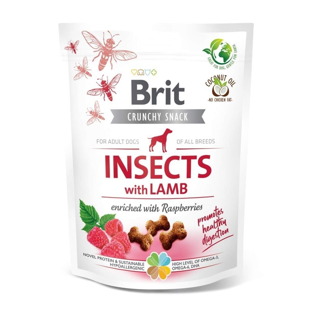 Läs mer om Brit Care Crunchy Snack Insects Lamb 200 g