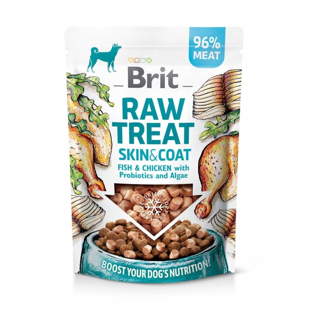 Brit Care Raw Treat Dog Skin & Coat Kyckling Fisk & Gris 40 g