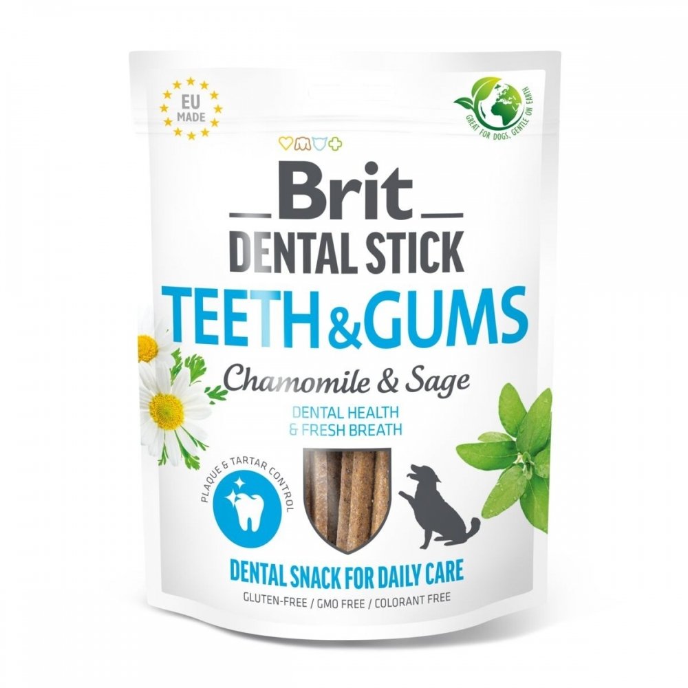 Läs mer om Brit Care Dental Stick Teeth & Gums Chamomile & Sage 7-pack