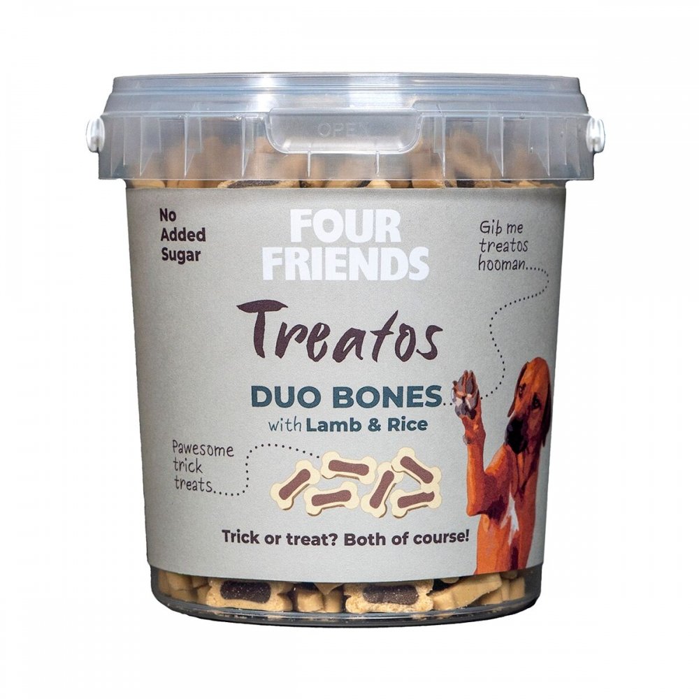 Läs mer om Four Friends Dog Treatos Duo Bones 500 g