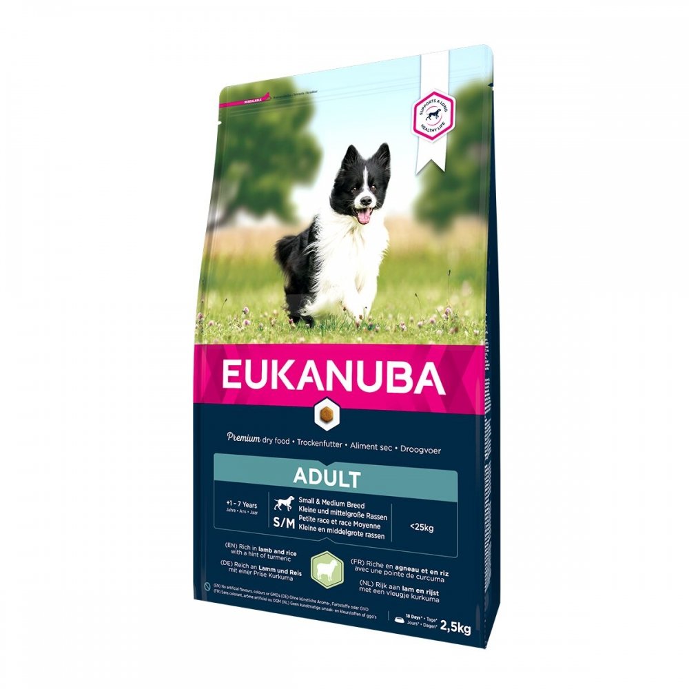 Läs mer om Eukanuba Dog Adult Small & Medium Breed Lamb & Rice (2,5 kg)