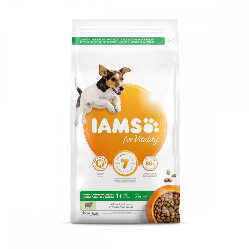 Iams for Vitality Dog Adult Small & Medium Breed Lamb (3 kg)