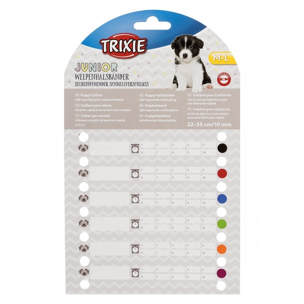 Alternativ bild 1 för Trixie Valphalsband 6-pack (22 - 35 cm)