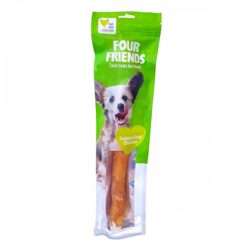 FourFriends Dog Twisted Stick Chicken 40 cm