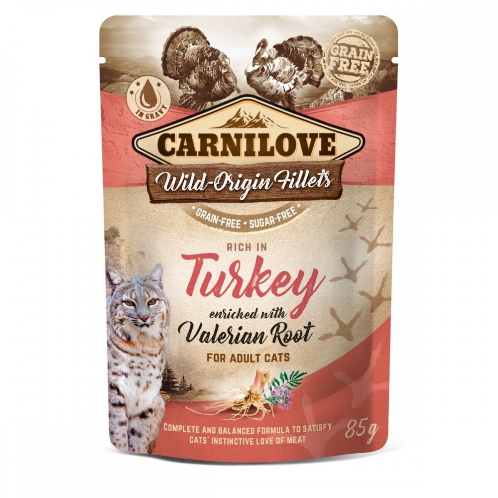 Läs mer om Carnilove Cat Adult Turkey & Valerian 85 g