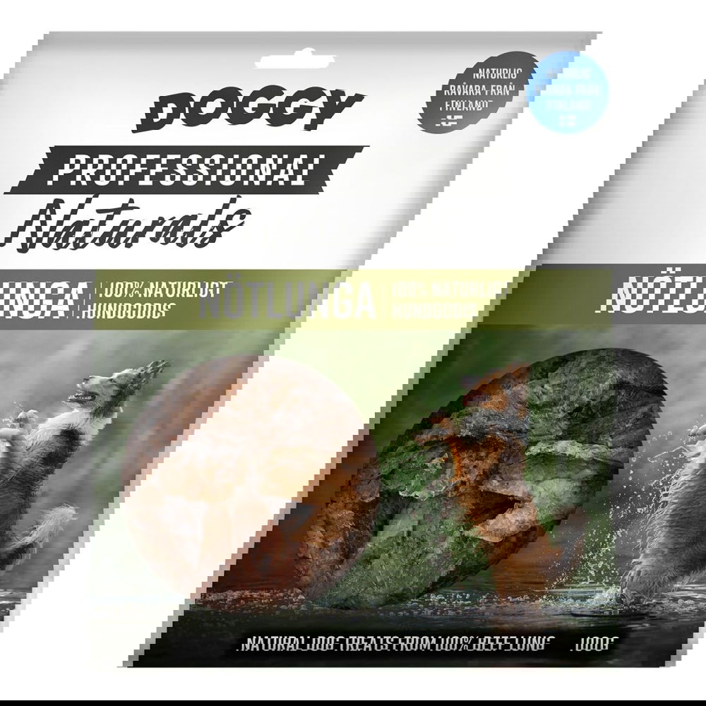 Doggy Professional Naturals Hundgodis Nötlunga 100 g