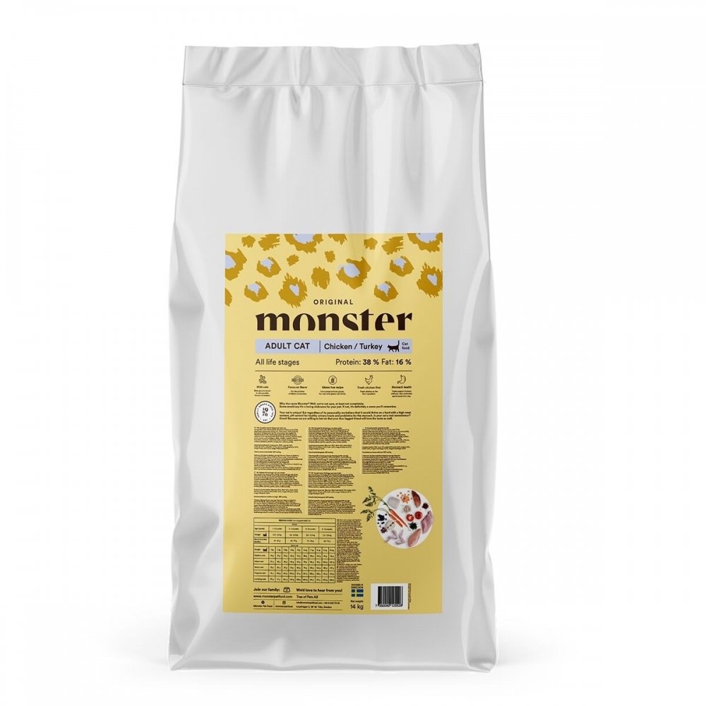 Monster Cat Adult Original Chicken & Turkey (14 kg)