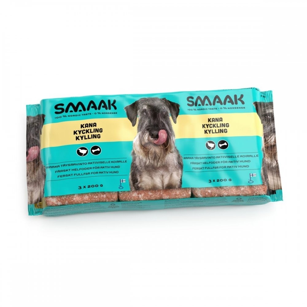 SMAAK Raw Complete Kyckling Active 3x200g (3 x 200 g)