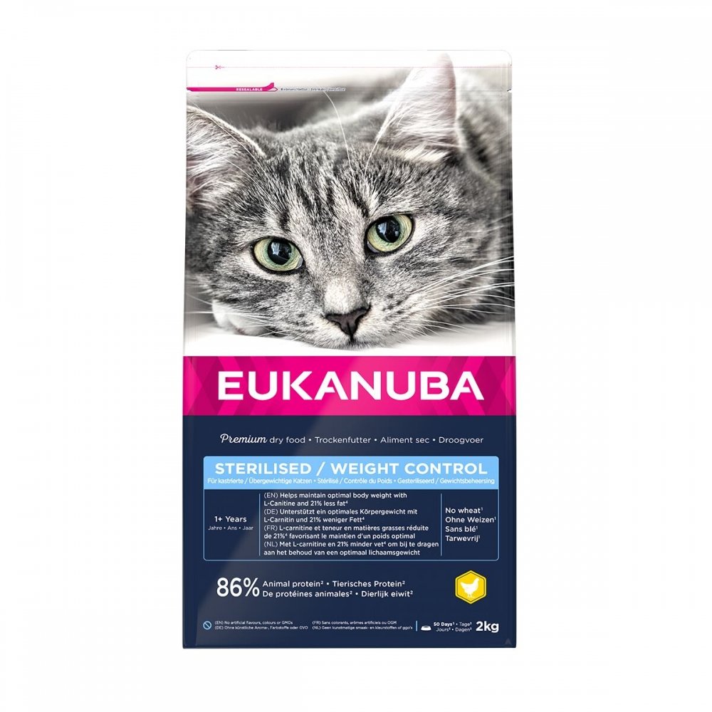 Eukanuba Cat Adult Sterilised & Weight Control Chicken (2 kg)