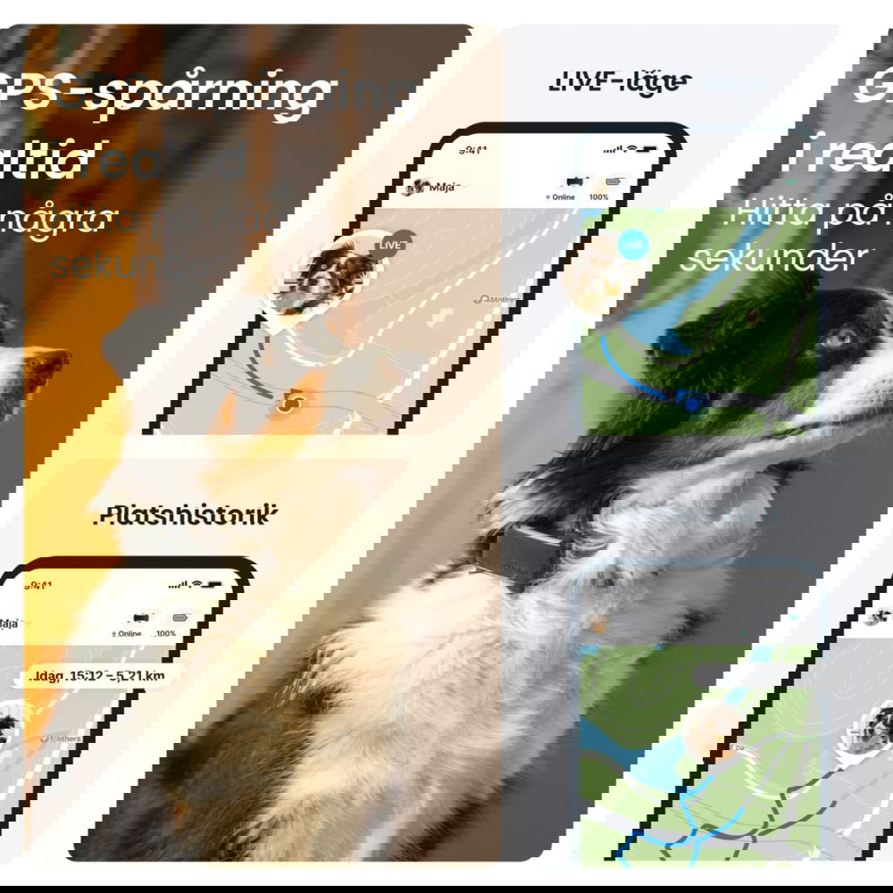 Tractive GPS & Health Tracker för Hundar Svart