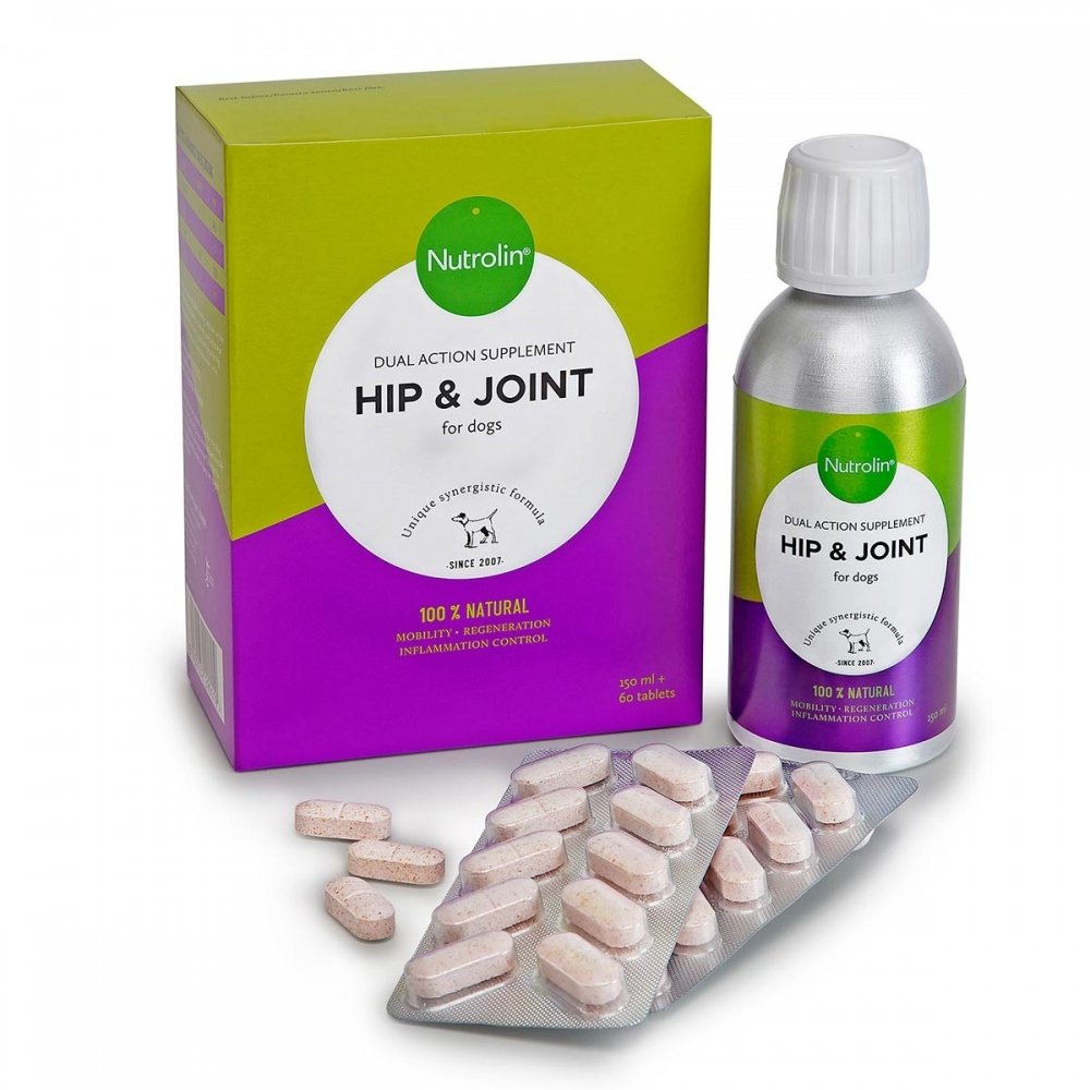 Läs mer om Nutrolin Hip & Joint (60 tabl + 150 ml)