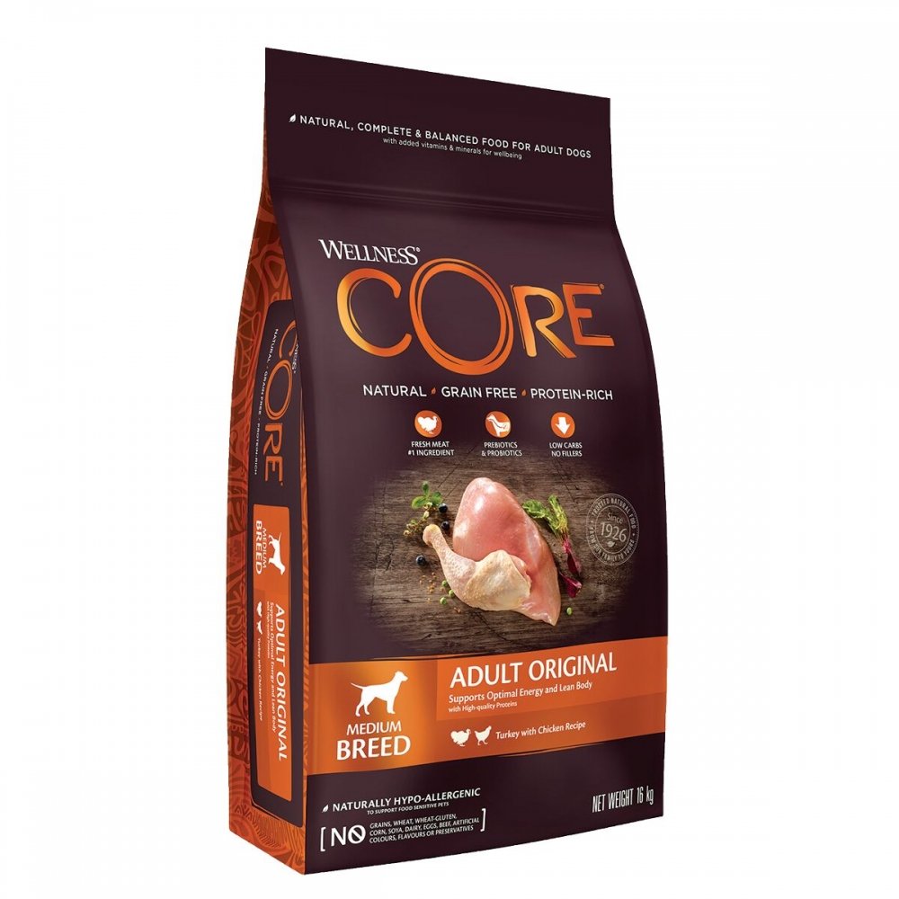 Läs mer om CORE Dog Adult Original Turkey (16 kg)