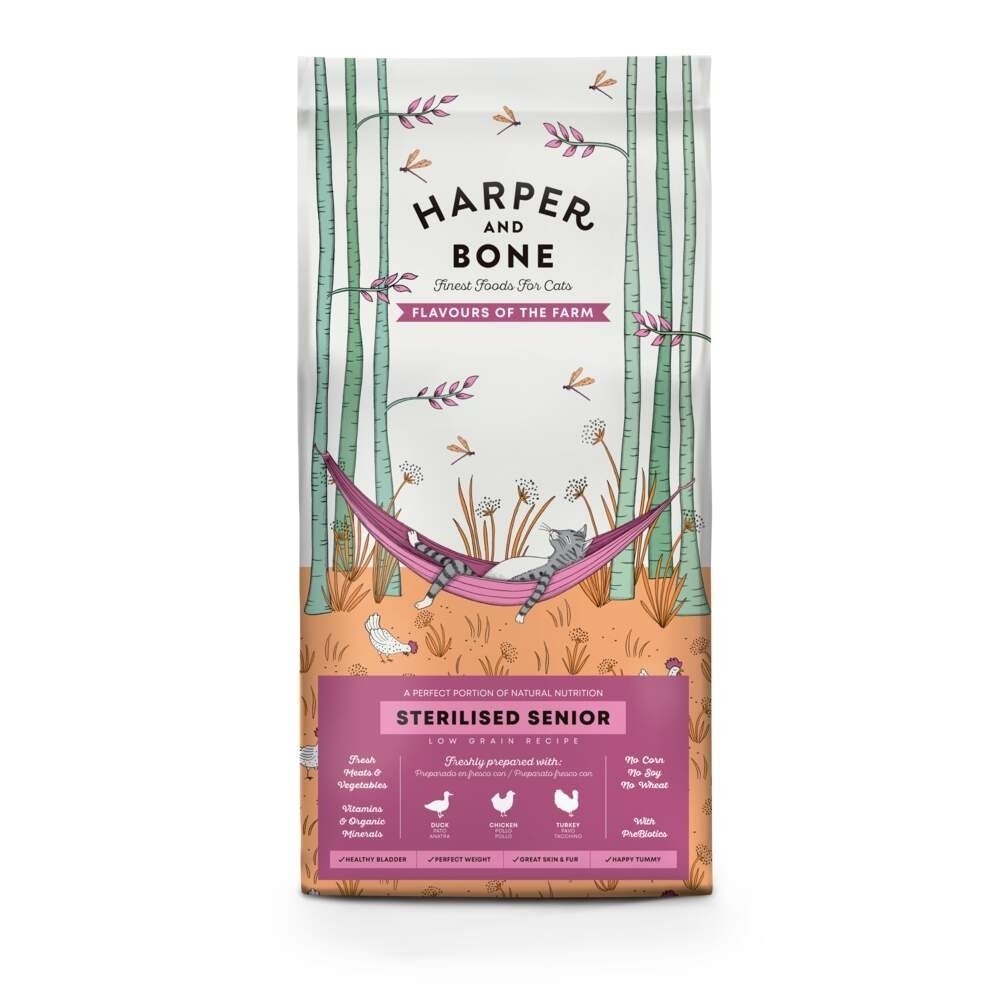 Läs mer om Harper&Bone Cat Senior Sterilised Flavours Farm 5 kg