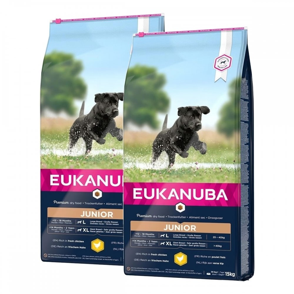 Läs mer om Eukanuba Dog Junior Large 2 x 15kg