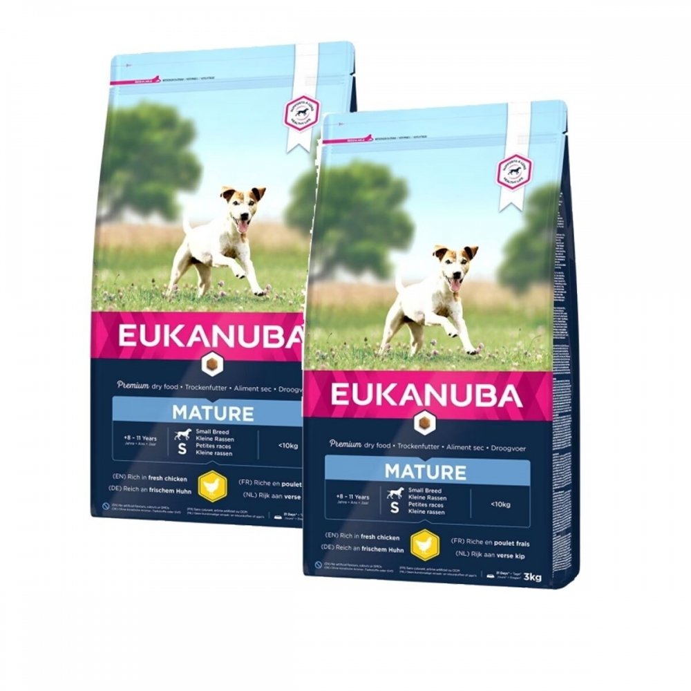 Läs mer om Eukanuba Dog Mature Small Breed 2x3 kg