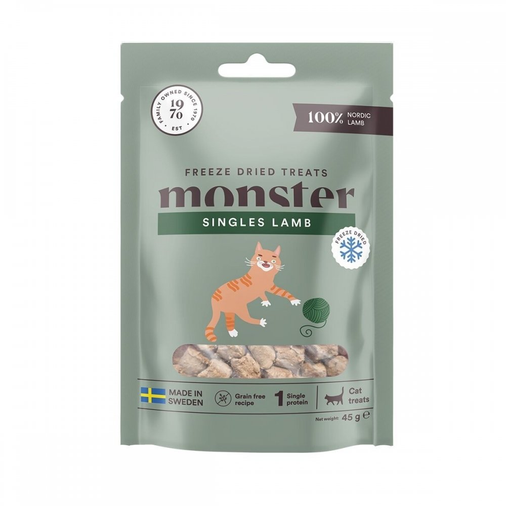 Läs mer om Monster Cat Treats Freeze Dried Lamb 40 g