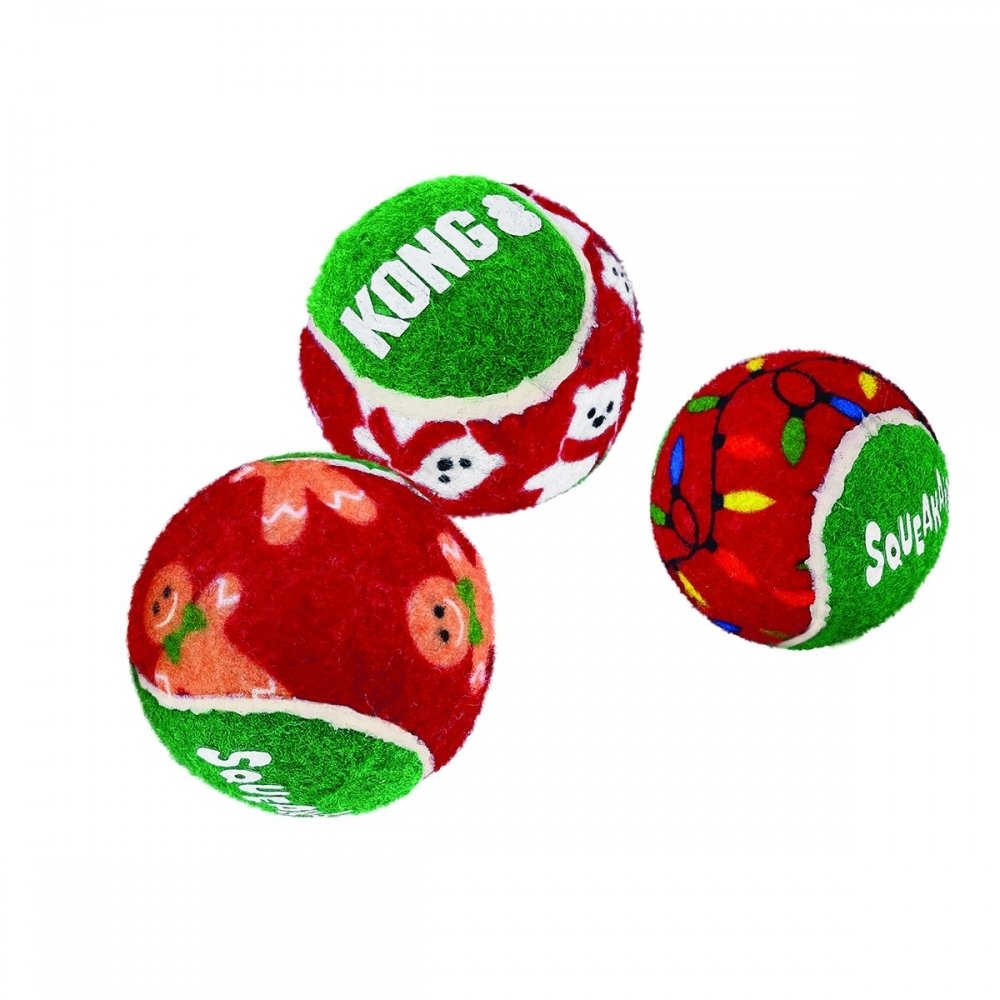 KONG Holiday SqueakAir Bollar 6-pack (M)