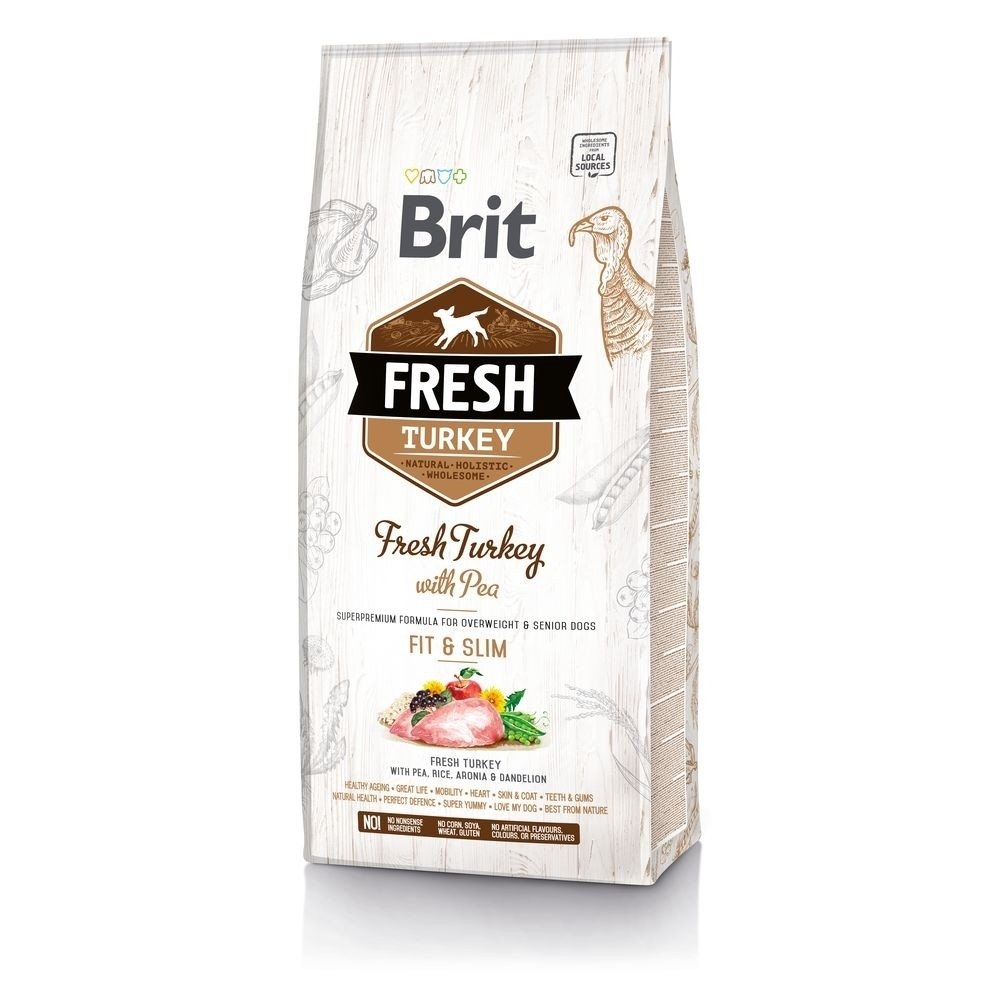 Läs mer om Brit Fresh Turkey with Pea Light Fit & Slim (12 kg)