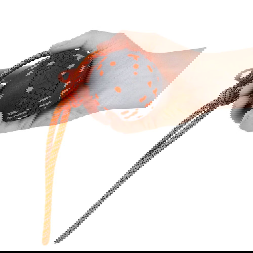 Non-Stop Dogwear Hundboll med Rep Orange/Svart (70x70mm)