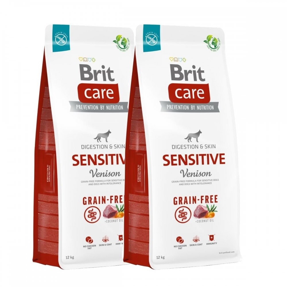 Läs mer om Brit Care Dog Adult Sensitive Grain Free Venison 2x12 kg