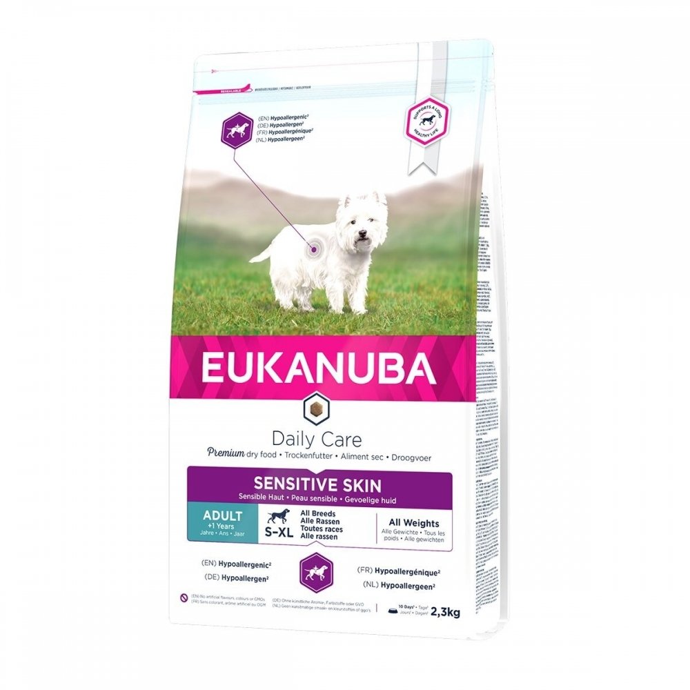 Läs mer om Eukanuba Dog Daily Care Adult Sensitive Skin All Breeds (2.3 kg)