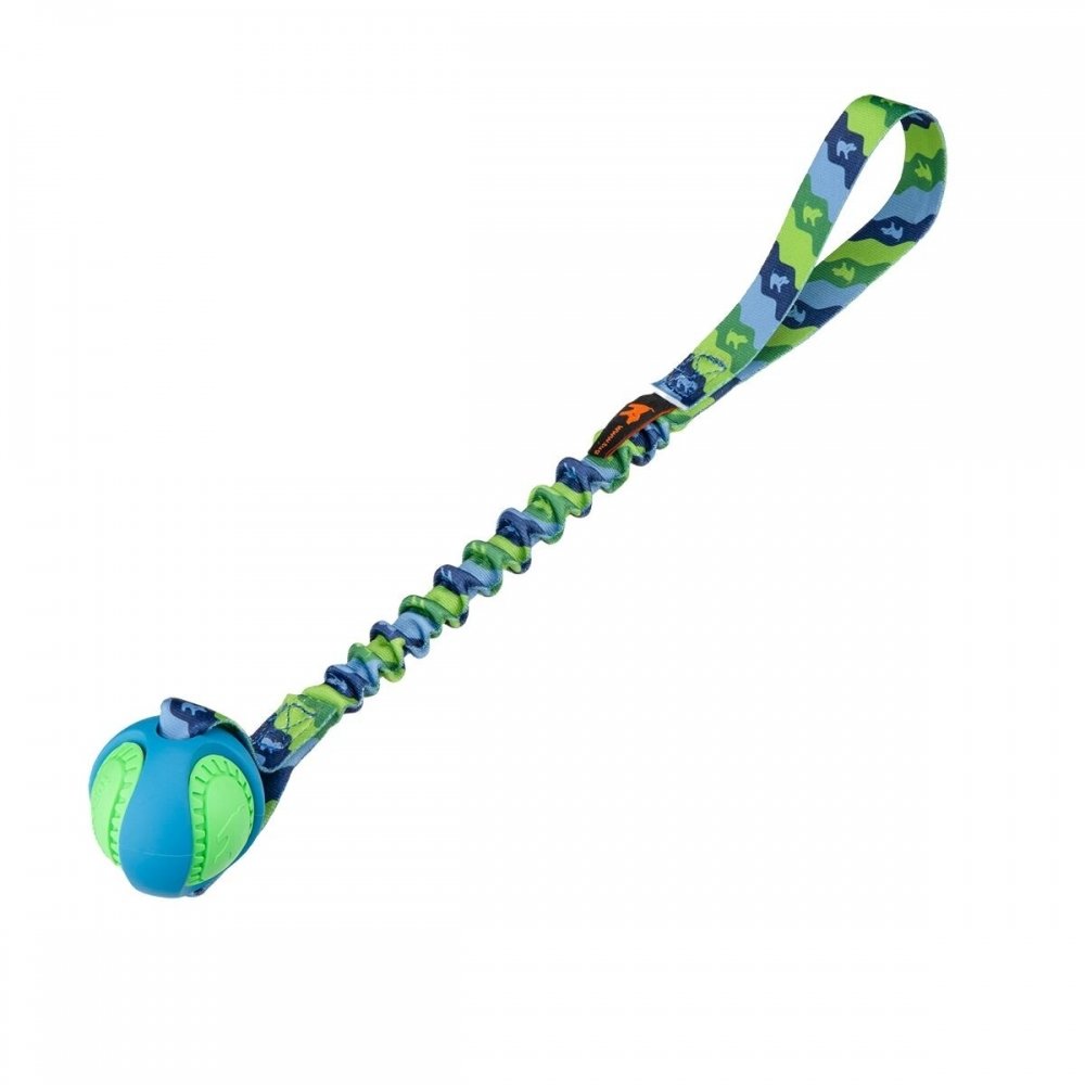 Tug-E-Nuff PowerBall Bungee Hundboll (Grön)